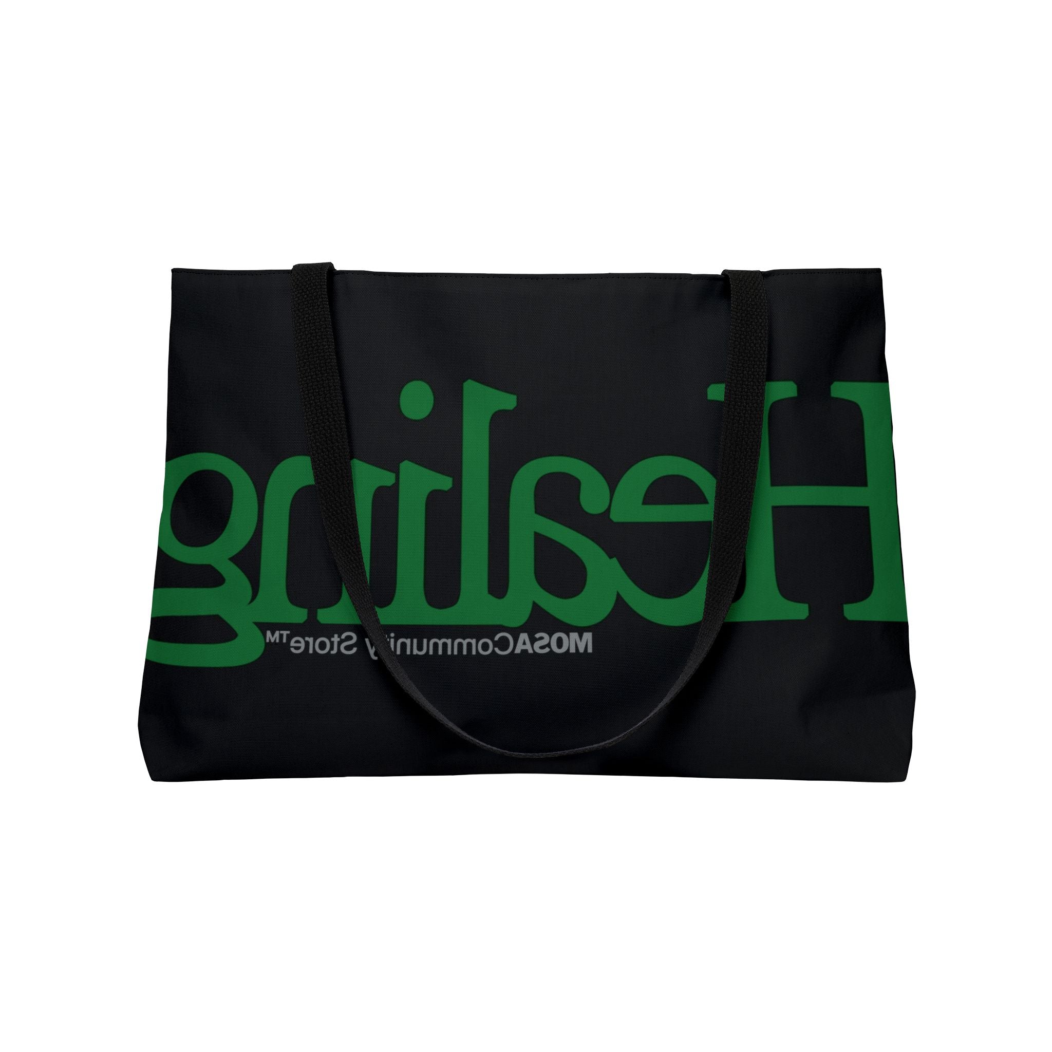 Healing Weekender Tote Bag - Black