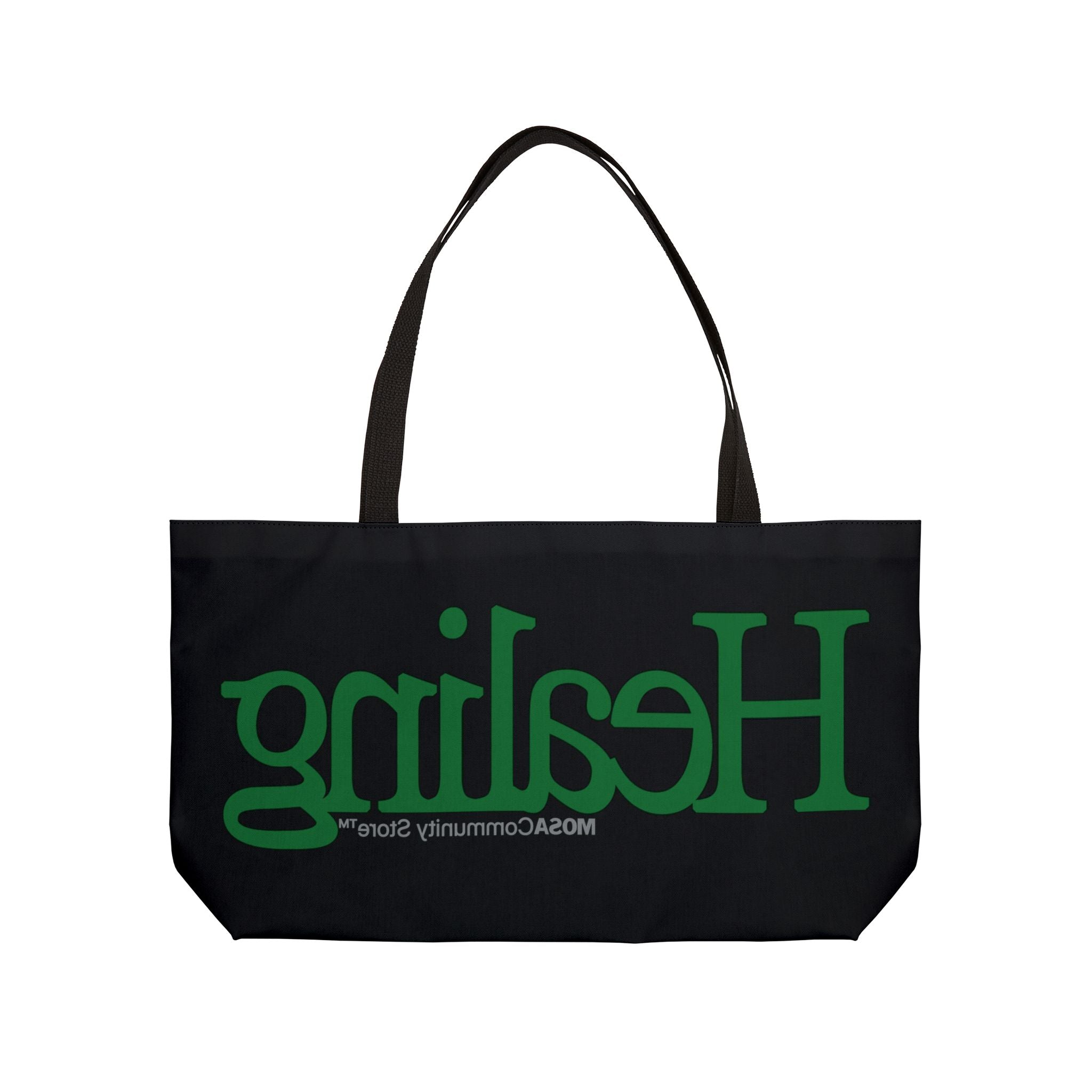 Healing Weekender Tote Bag - Black