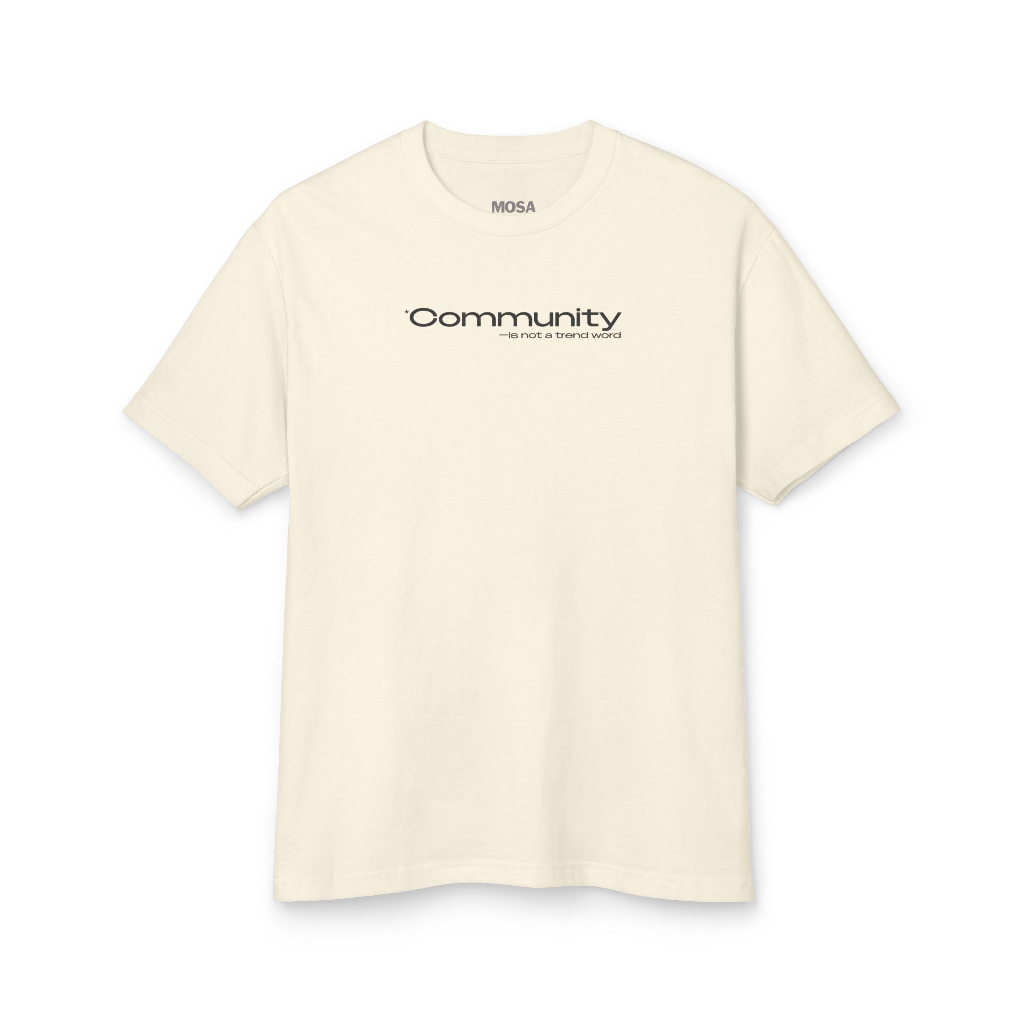 Faded Cream Community Garment-Dyed Heavyweight Tee Shirt
