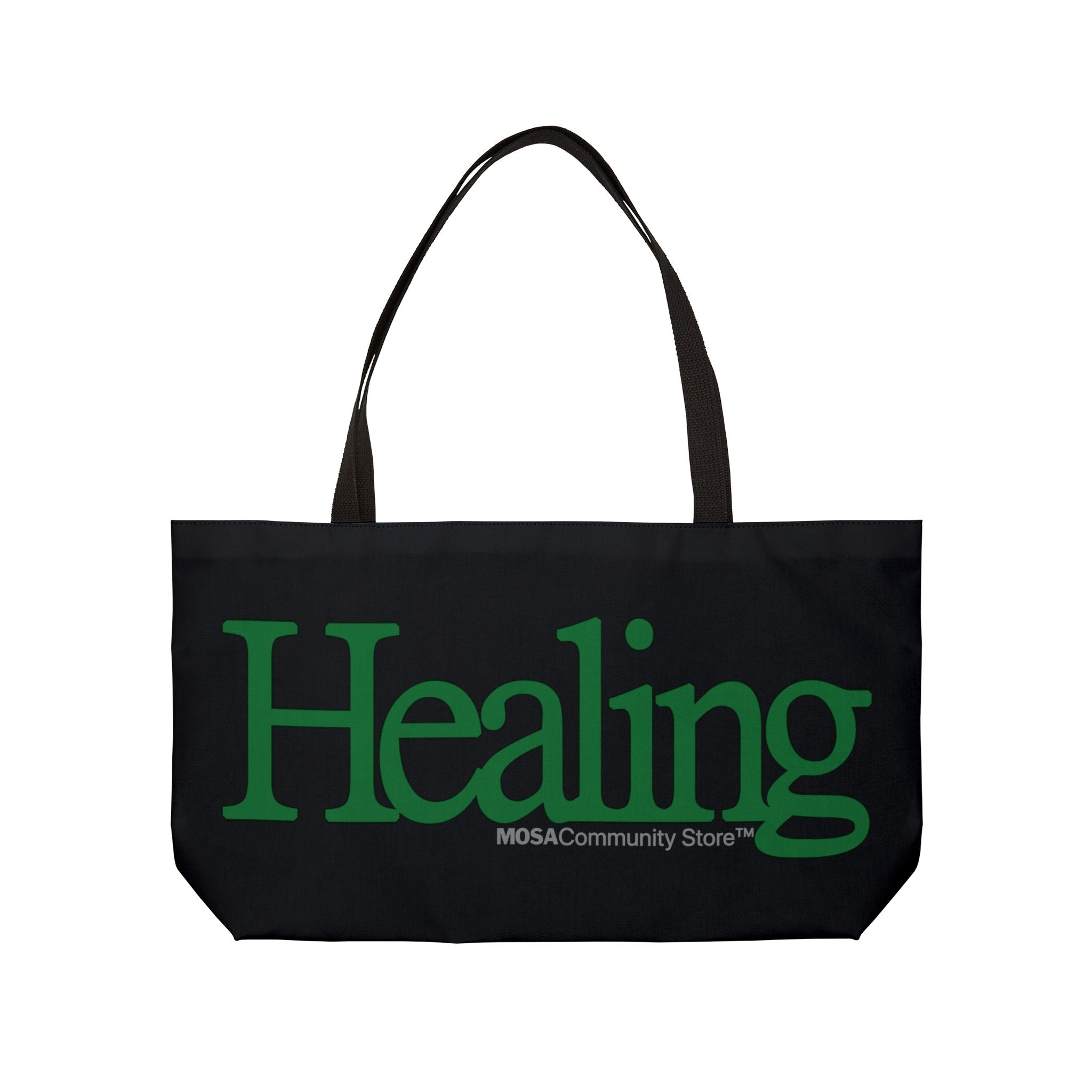 Healing Weekender Tote Bag - Black