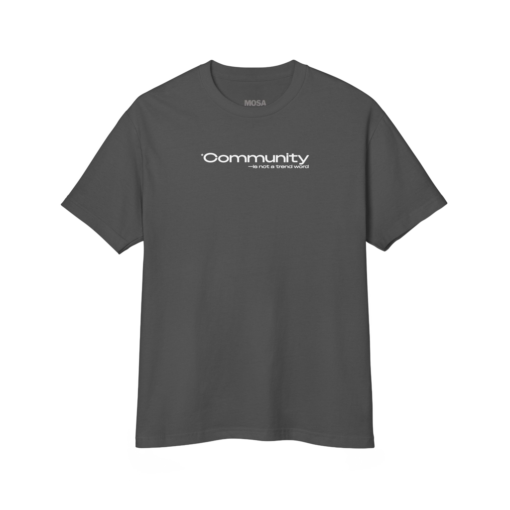 Faded Black Community Garment-Dyed Heavyweight Tee Shirt